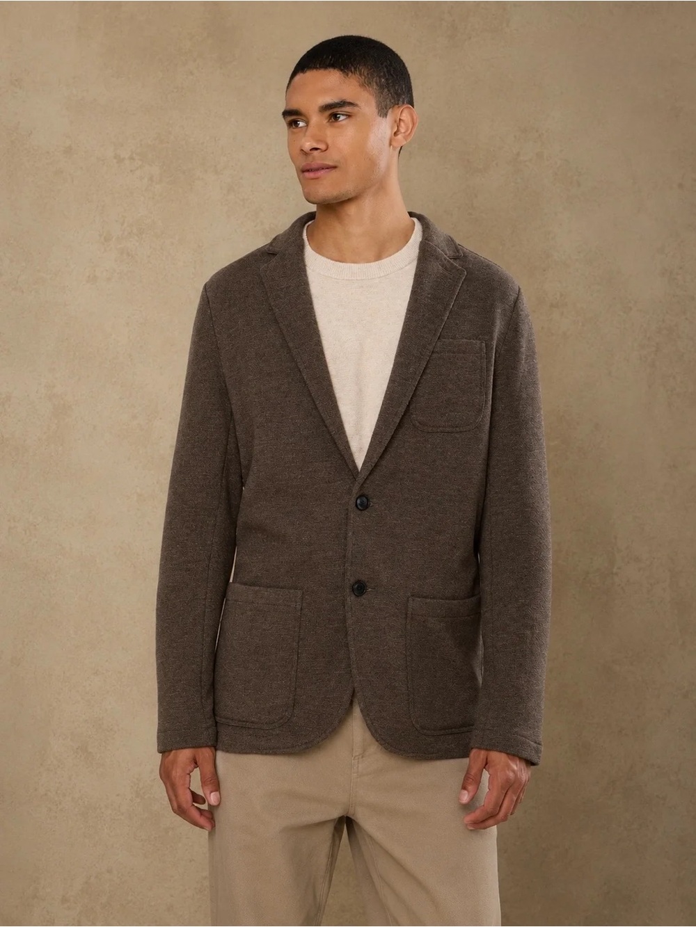 Faherty NWT Inlet Blazer Men's Medium Deep Brown Heather Unstructured Stretch